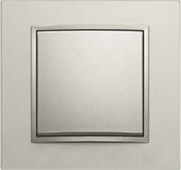 Berker B.7, Рамка: антрацит, Вставка: алюминий матовый