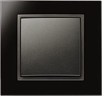 Berker B.7, Рамка: белый, Вставка: антрацит матовый