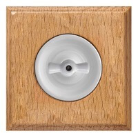 Bironi, серия Шедель, Цвет рамки: Натурель, Цвет накладки: Белый, Цвет ручки: Белый