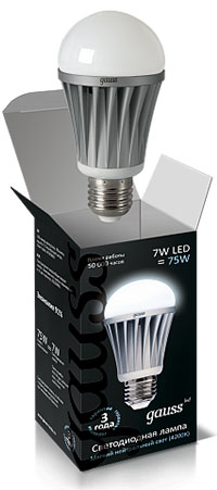 Лампа Gauss Black свеча