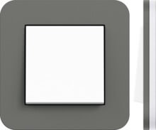 Gira, E3, Цвет: Темно-серый матовый / Белое основание