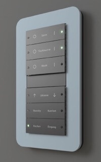 Gira, серия E3, Цвет: Серо-голубой матовый, Блок сенсорных выключателей