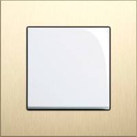 GIRA, Esprit, Цвет: Алюминий-светлое золото / Белый глянцевый