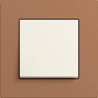 GIRA, Esprit, Цвет: Светло-Коричневый Linoleum-Multiplex / Кремовый глянцевый