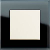 GIRA, Esprit, Цвет: Черное стекло / Кремовый глянцевый