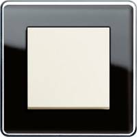 GIRA, Esprit, Цвет: Черное стекло Glass C / Кремовый глянцевый