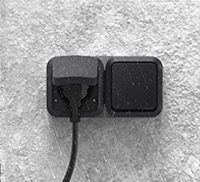 IEK TORS, Розетка и выключатель горизонтальный, цвет: Графит