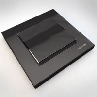 ABB Niessen, серия SKY, Цвет: Черное стекло, Выключатель