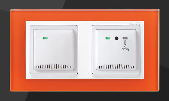 Датчик утечки воды Simon 82 Nature, Цвет: Оранжевый / белый