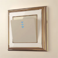 Карточный выключатель Werkel Palacio, цвет рамки: золото/белый, цвет механизма: слоновая кость