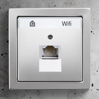 Розетка ethernet/wi-fi ABB, Future Linear, Цвет: Алюминий