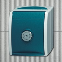 Розетка с замком ABB, Ocean, Цвет: Светло-синий