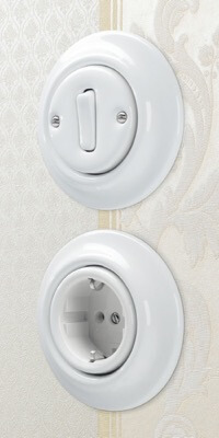 Комбинация выключатель/розетка ABB, Decento