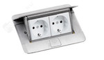 Legrand, DLP IP 40, Выдвижной розеточный блок на 4 модуля, алюминий