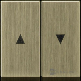 Двойные клавиши со стрелками
ClassiX,  ClassiX Art,  без фиксации,  с фиксацией,  без подсветки,   цвет - бронзовый,  металл,  0294603,  0294 603,  Gira
 - PULSAL.RU