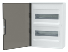 Щит (бокс) FRAME, FRAME, навесной, IP 40,  модулей - 24, пластмасса,  цвет - белый, F24W1WD, DKC - PULSAL.RU