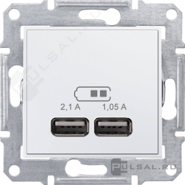 Розетка USB, 2,1А
Sedna,  USB type-A 5V,  двойная,   цвет - белый,  пластмасса,  SDN2710221,  Schneider Electric
 - PULSAL.RU Розетка USB, 2,1А
Sedna,  USB type-A 5V,  двойная,   цвет - белый,  пластмасса,  SDN2710221,  Schneider Electric
 - PULSAL.RU