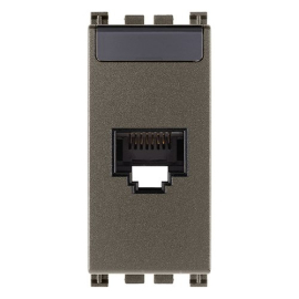 Розетка компьютерная RJ45 Cat.5e (UTP)
Arke,  одинарная,   цвет - металл,  пластмасса,  19339.11.M VIM,  19339.11.M,  Vimar
 - PULSAL.RU