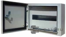 Щит 250х300х120, ЩРН-12-IP54, с замком, ЩРН, навесной, IP 54,  модулей - 12, металл,  цвет - серый, 30250DEK, Dekraft - PULSAL.RU