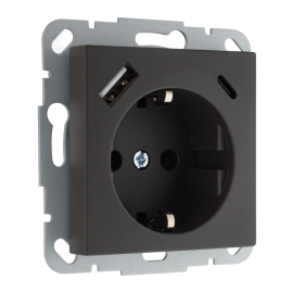 Розетка USB A+C, 3.4А с электрической розеткой
Epsilon,  Retro Liregus,  USB type-C 5V,  USB type-A 5V,  двойная,   цвет - черно-коричневый матовый,  пластмасса,  IUK-3-01.R/ON59,  LIREGUS
 - PULSAL.RU