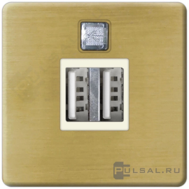 Розетка USB, 2,0 А
Barcelona,  Madrid,  USB type-A 5V,  двойная,   цвет - патина матовая (matt patina),  металл,  FD-212USBPM-A,  FEDE
 - PULSAL.RU