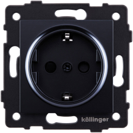 Розетка электрическая
Aspekt,  Eleganz,  Reflex,  с заземлением,  одинарная,  винтовые клеммы,   цвет - черный,  пластмасса,  REA-002BK,  Kollinger
 - PULSAL.RU