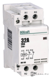 Модульный контактор МК-103, 2НО, 40А, 220В AC, 18078DEK, Dekraft - PULSAL.RU