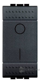 Выключатель двухполюсный 20А
LivingLight,  LivingLight AIR,  одноклавишный,  без подсветки,   цвет - антрацит,  пластмасса,  L4002N,  BTicino
 - PULSAL.RU