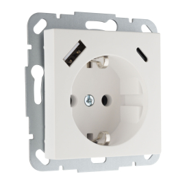 Розетка USB A+C, 3.4А с электрической розеткой
Epsilon,  Retro Liregus,  USB type-C 5V,  USB type-A 5V,  двойная,   цвет - белый матовый,  пластмасса,  IUK-3-01.R/WWM,  LIREGUS
 - PULSAL.RU