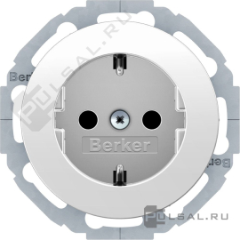 Розетка
R.Classic,  со шторками,  с заземлением,  одинарная,  безвинтовые клеммы,   цвет - белый глянцевый,  пластмасса,  47552089,  4755 20 89,  Berker
 - PULSAL.RU