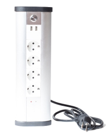 Блок розеточный с USB-зарядкой и WI-FI
Системы лючков,  для столов и мебели,  3 поста,  6 модулей,   цвет - алюминий,  металл,  400007-SPL,  400007,  SPL
 - PULSAL.RU