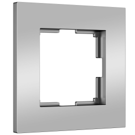 Рамка
Slab,  1 пост,   цвет - серебряный матовый,  вертикальная,  горизонтальная,  пластмасса,  W0012965,  a062811,  Werkel
 - PULSAL.RU