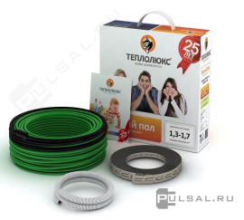 Нагревательный кабель,  ТЛБЭ,   длинна - 5 м.,   мощность - 100 Вт.,  под плитку, под ламинат и паркет,  двужильный,  2206239,  100035712100,  Теплолюкс - PULSAL.RU