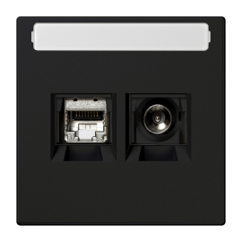 Розетка одиночная TV+RJ45
LS 990,  LS ZERO,  телевизионная (TV),  одинарная,   цвет - черный матовый,  пластмасса,  MMDLS4521SWM,  JUNG
 - PULSAL.RU