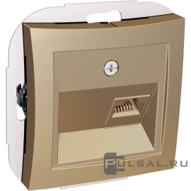 Розетка телефонная RJ11
Дуэт,  одинарная,   цвет - шампань,  пластмасса,  WDE000481,  Schneider Electric
 - PULSAL.RU