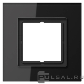 Рамка
LS plus,  1 пост,   цвет - черный,  вертикальная,  горизонтальная,  стекло,  LSP981GLSW,  LSP 981 GL SW,  JUNG
 - PULSAL.RU