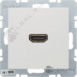 Розетка HDMI с прямым гнездом
S.1,  B.3,  B.7,   цвет - белый матовый,  пластмасса,  3315421909,  33 1542 19 09,  Berker
 - PULSAL.RU