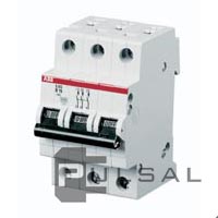 Автоматический выключатель S200, 3 полюса, 40А, B, 6 кА, S203 B40, ABB - PULSAL.RU