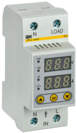 Реле напряжения с контролем тока 1P+N KARAT, 1НО, 25А, 220В AC, IVC21-1-25, IEK - PULSAL.RU