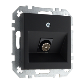 Розетка оконечная (F-разъем)
Epsilon,  Retro Liregus,  телевизионная (TV),  одинарная,   цвет - черный матовый,  пластмасса,  ITVL-1-01.R/SWM,  LIREGUS
 - PULSAL.RU