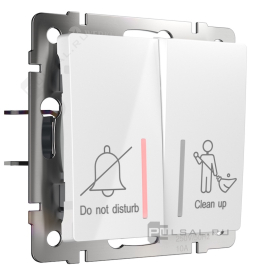 Выключатель "Не беспокоить / Уборка"
Elite,  Platinum,  Acrylic,  Baguette,  Senso,  Slab,  Split,  Alumax,  Flock,  Stark,  Fiore,  Favorit,  Diamant,  Aluminium,  Antik,  Metallic,  двухклавишный,  без подсветки,   цвет - белый,  пластмасса,  W1120801,  a054307,  Werkel
 - PULSAL.RU