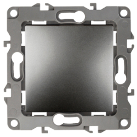 Выключатель
Эра 12,  одноклавишный,  без подсветки,   цвет - графит,  пластмасса,  Б0019272,  12-1001-12,  ЭРА
 - PULSAL.RU