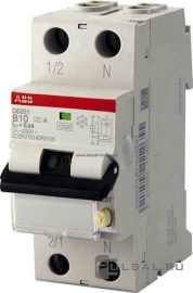 Автоматический выключатель дифференциального тока DS201 C40 A30 DS201, 1+N полюс, 40А, C, 6 кА,  тип - A, 30 мА, DS201 C40 A30, ABB - PULSAL.RU