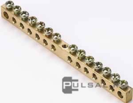 Клемма нулевая (N) 14 групп/крепеж по центру, сеч. 6x9 ЩРН,  ЩРН-П,  ЩРВ,  ЩРВ-П,  ЩЭ,  ЩРУН,  ЩРУВ,  ЩРНМ,  ЩМП, 32003DEK, Dekraft - PULSAL.RU