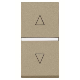 Механизм выключателя жалюзи кнопочный, без фиксации, 1-модульный, серия Zenit, цвет шампань
Zenit,  без фиксации,  без подсветки,   цвет - шампань,  пластмасса,  N2144 CV,  2CLA214400N1901,  ABB
 - PULSAL.RU