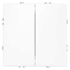 Кнопка Н.О.
S70,  двухклавишный,   цвет - белый матовый,  пластмасса,  VLS020602,  Voltum
 - PULSAL.RU