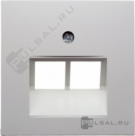 Накладка
S.1,  двойная,   цвет - белый глянцевый,  пластмасса,  14098989,  1409 89 89,  Berker
 - PULSAL.RU