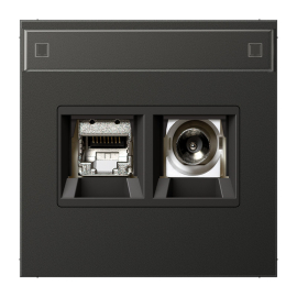 Розетка одиночная TV+RJ45
LS 990,  LS-design,  телевизионная (TV),  одинарная,   цвет - антрацит,  металл,  MMDAL4521AN,  JUNG
 - PULSAL.RU