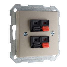 Розетка акустическая
Epsilon,  Retro Liregus,  2 пары,   цвет - шампань,  пластмасса,  IGL-4-01.E/Ch,  28-3241,  LIREGUS
 - PULSAL.RU