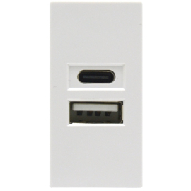 Зарядка USB 2,1А
Лючки DDSB,  Лючки DFB,  USB type-C 5V,  USB type-A 5V,  двойная,   цвет - белый,  пластмасса,  DUSB2100WCF,  Donel
 - PULSAL.RU